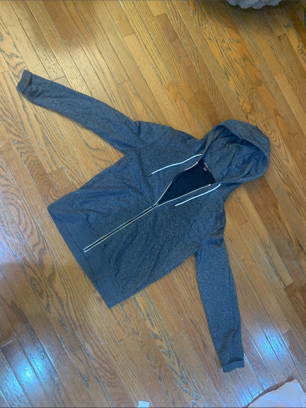 Men's Dark Gray Full-Zip Hoodie Jacket